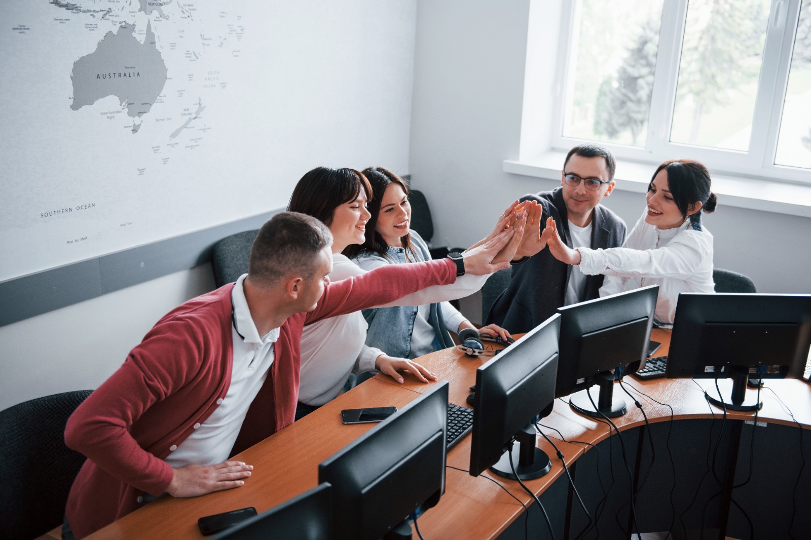Team collaborating on a transformed BPO workflow